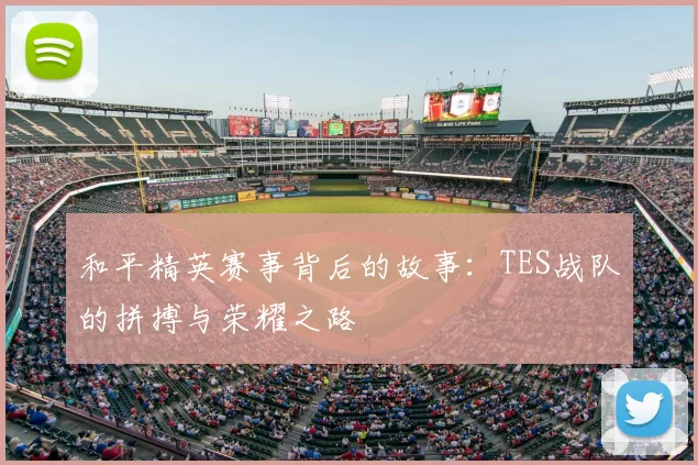 和平精英赛事背后的故事:TES战队的拼搏与荣耀之路