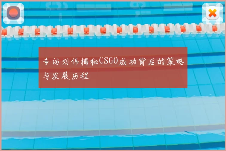 专访刘伟揭秘CSGO成功背后的策略与发展历程